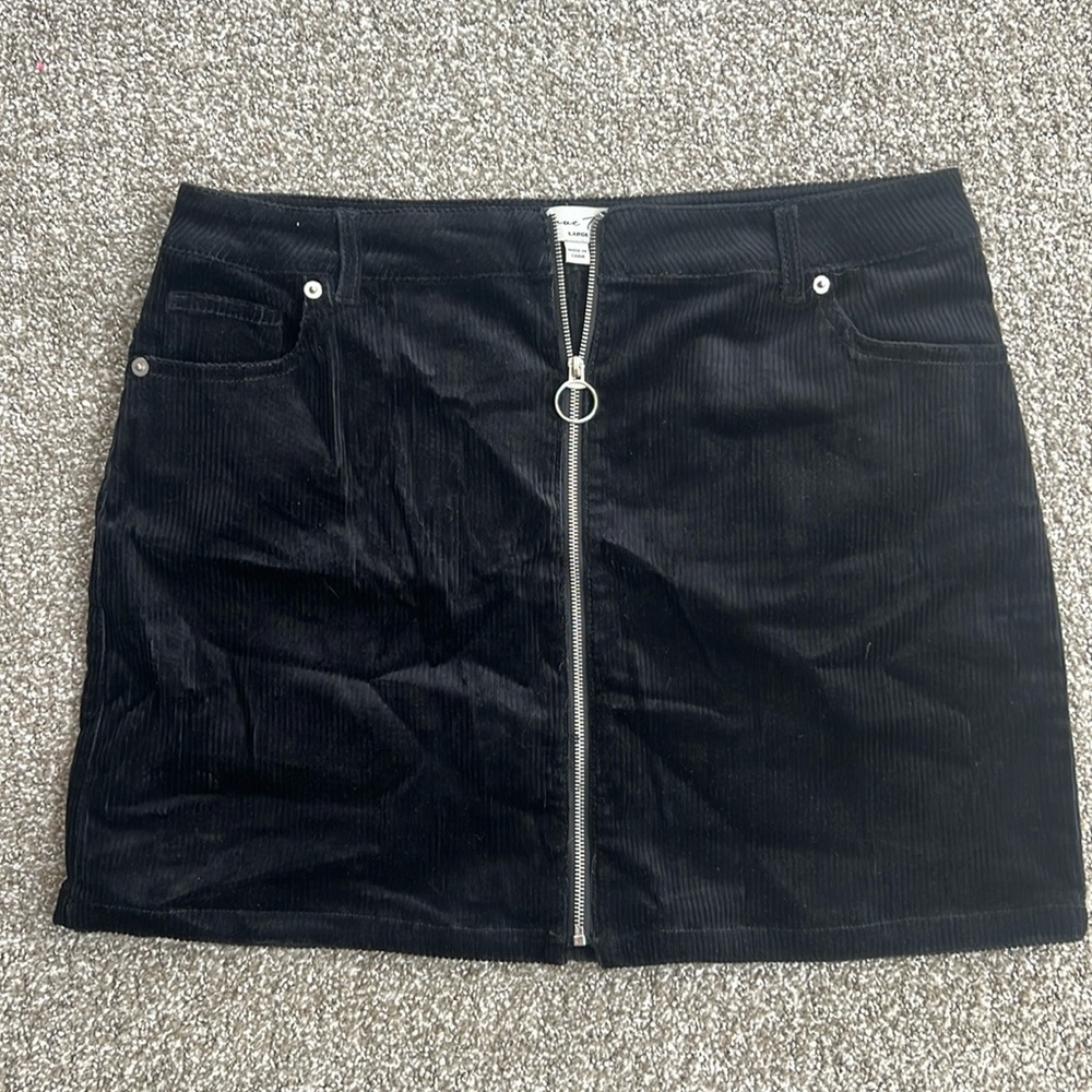 Love tree corduroy mini skirt